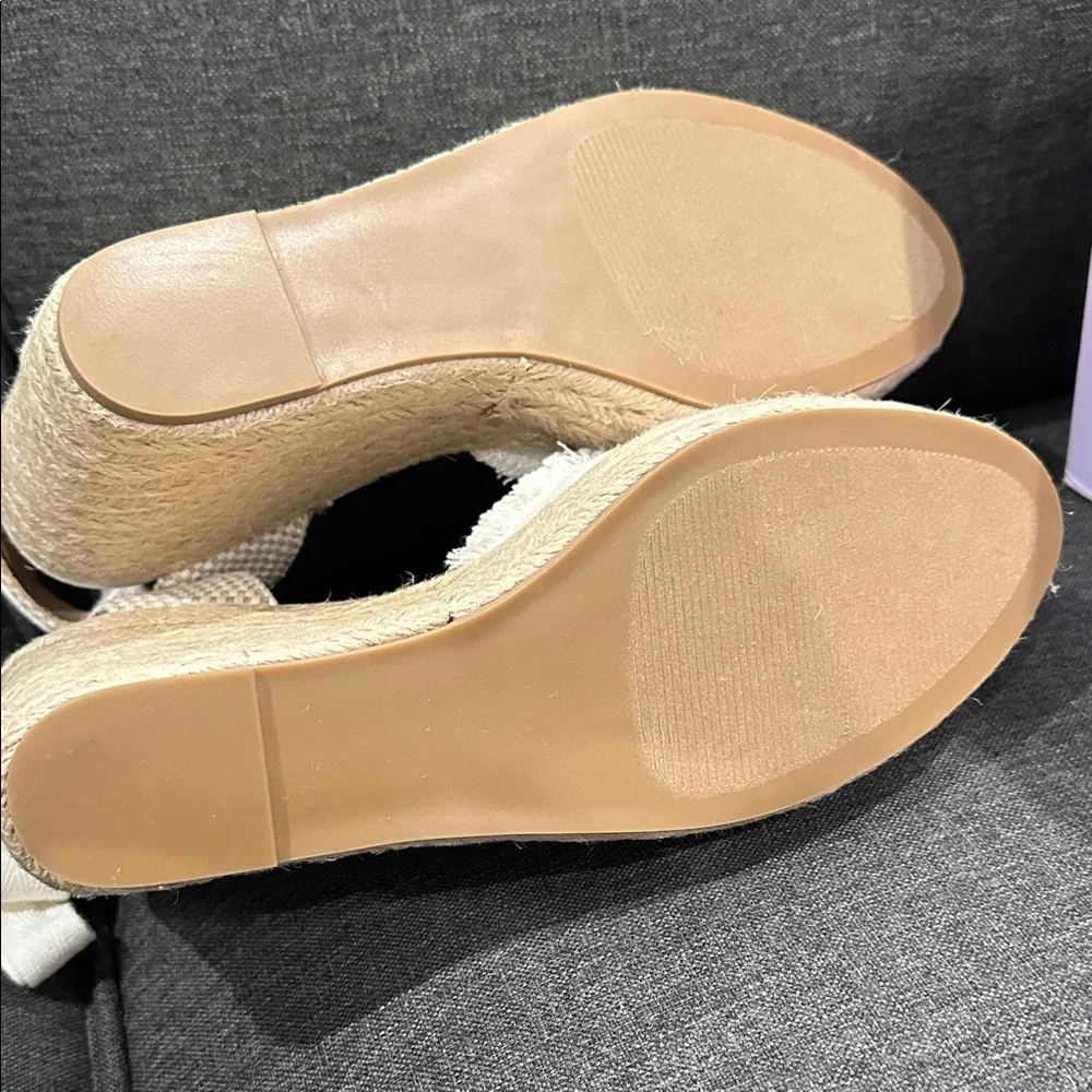 Madden Girl Chatham White and Tan Lace-Up Espadrilles